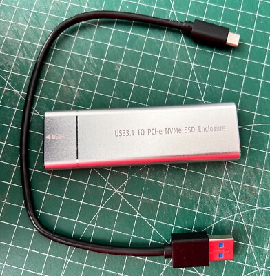NVMe to USB Adapter, M.2 SSD to USB 3.1 Type C Card, M.2 Based Hard Key M  L2L61