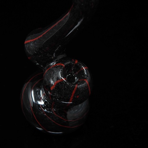 5.5 in Handmade Standing Long Sherlock Marble Bubbler Smoking Bowl Glass Pipes - Picture 18 of 18