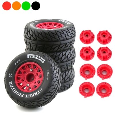 4Pcs 1/8 1/10 Short Course Truck Tire with 12mm 14mm 17mm Wheel Hex for Slash HP