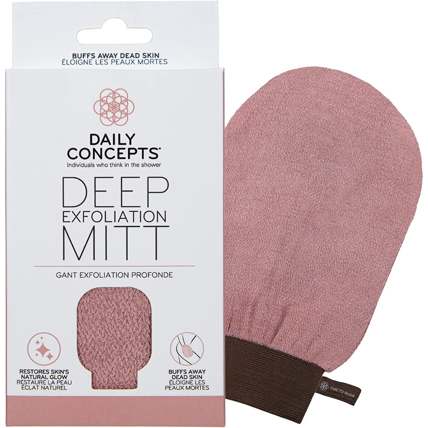 Daily Concepts Exfoliation Mitt Dead Skin Remover Self Tanning Smooth Skin
