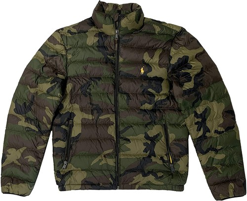 Polo Ralph Lauren Men's Camo Lightweight Packable Down Jacket Bleeker Puffer - Down - S