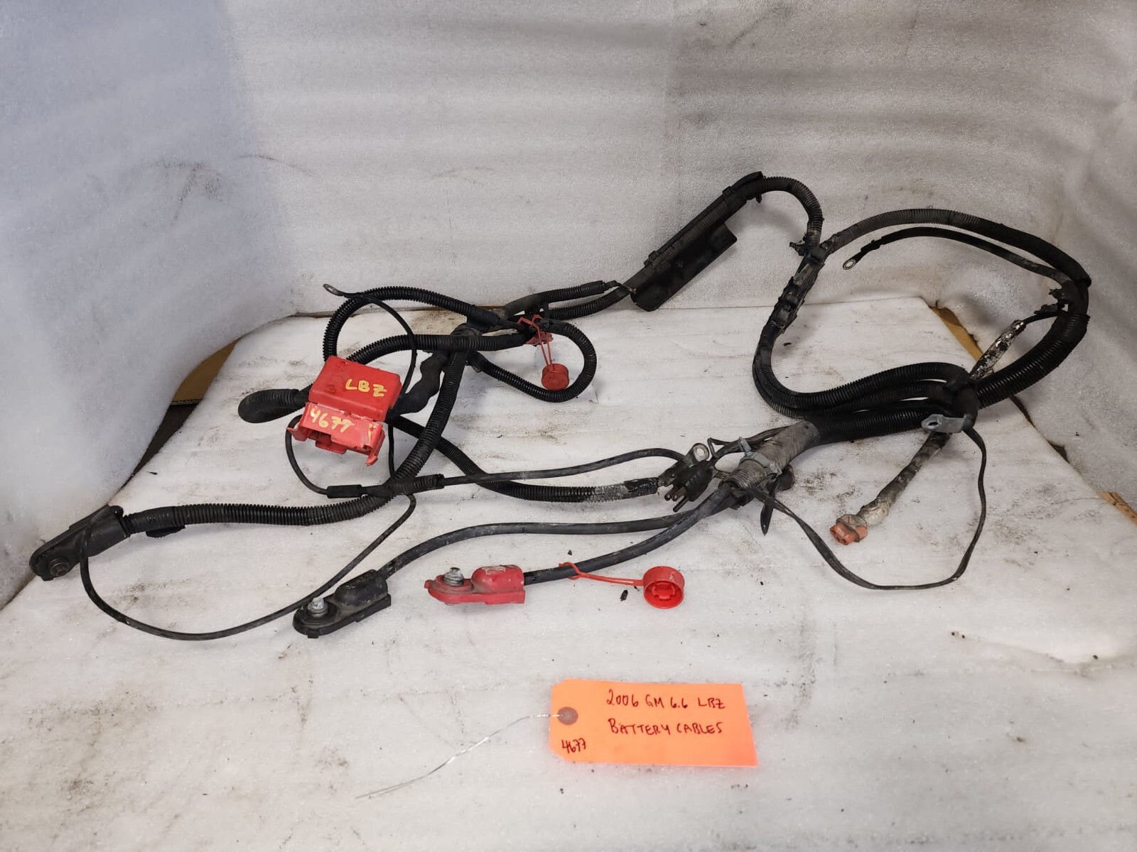 06 07 GMC CHEVROLET SILVERADO 2500HD 3500HD 6.6 LBZ OEM BATTERY CABLES eBay