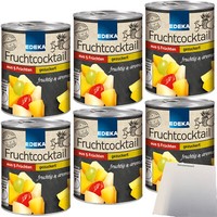Edeka 5-Fruchtcocktail GroßE StüCke Gezuckert 6Er Pack 6X225G Dose Usy Block