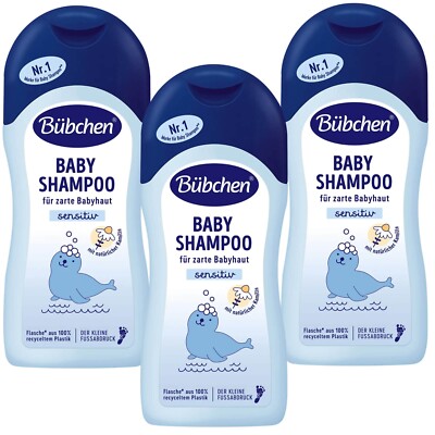 3x 200ml Bübchen Baby Shampoo Sensitive mit natürlicher Kamille für zarte Haut