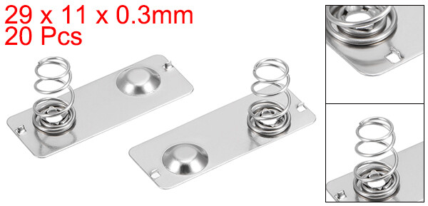 Uxcell AA Battery Spring Contacts 20-Pairs - Nickel Plated Conversion Plates