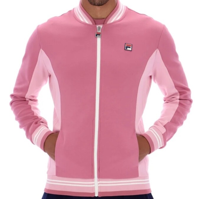FILA Vintage Borg Wimbledon Settanta Tenis Chaqueta de Chándal (Rosa)