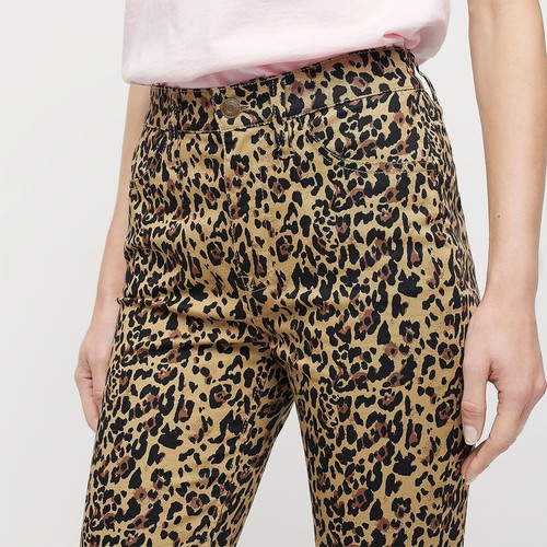 J Crew NWT $110 Leopard Print Kickout Crop Pant | Sz 00 Sz 24 | Cotton Stretch - Picture 2 of 4