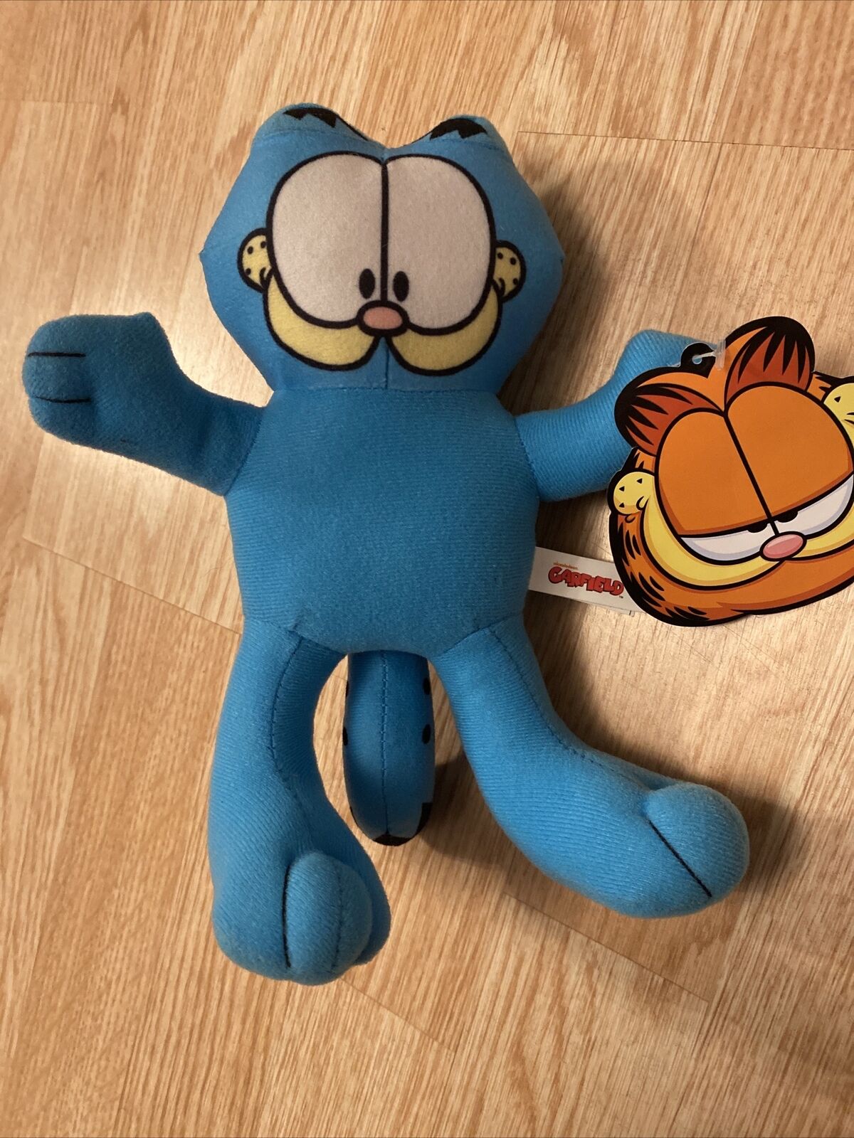 Garfield & Friends Neon Blue Cat Toy Factory Stuffed Animal 9" Nickelodeon Plush