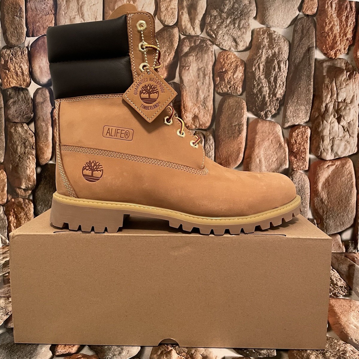 TIMBERLAND MEN'S PREMIUM WATERPROOF BOOT WHEAT NUBUCK STYLE