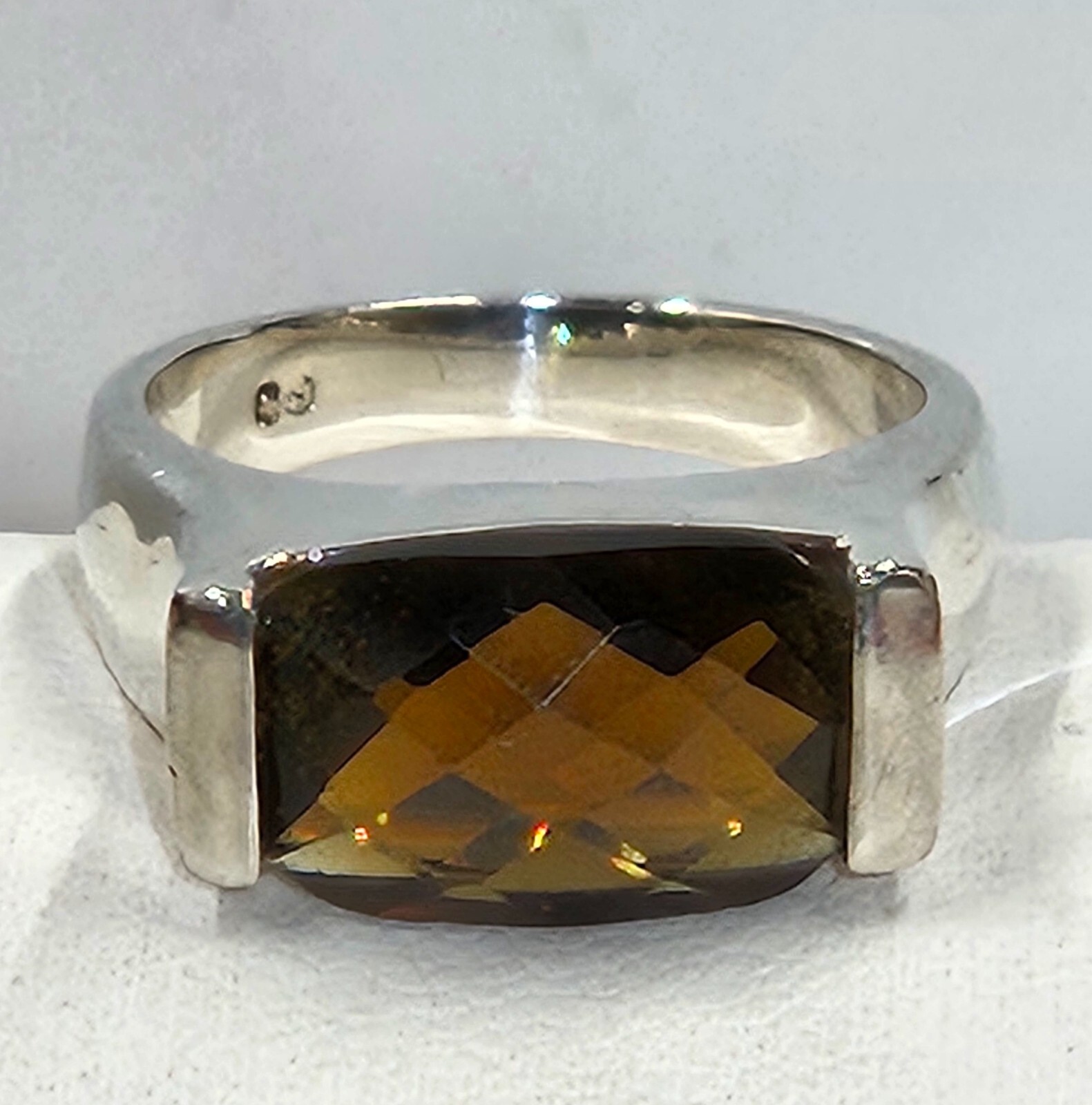 Premier Designs Silver Cornerstone Chocolate Crys… - image 1