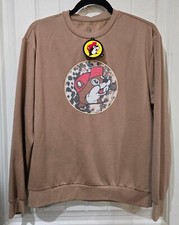 NEW- Buc-ee's Women's Sweatshirt Pullover Brown Long Sleeve Size SMALL