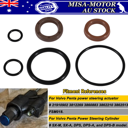 For Volvo Penta Power Steering Actuator Repair Seal Kit 21910902