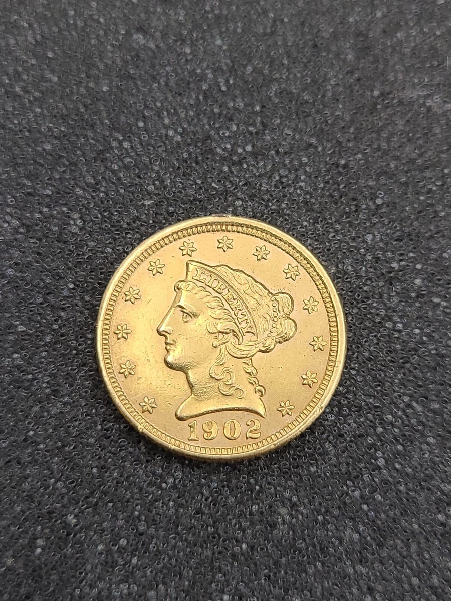 1902 2-1/2 Dollar Gold Quarter Eagle Coin - Ex Jewelry | eBay