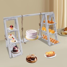 3 Tier Serving Tray Wooden Cupcake Stand Rustic Dessert Table Display Stand