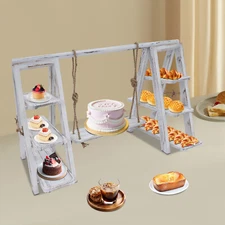 3 Tier Serving Tray Wooden Cupcake Stand Rustic Dessert Table Display Stand