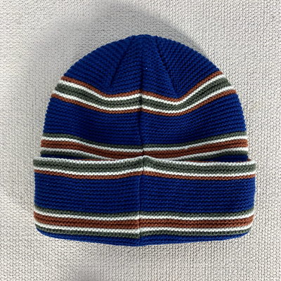 Stussy ストライプ ブルー　ビーニー STUSSY（ステューシー） STUSSYニット帽 TRIPLE STRIPE CUFF BEANIE