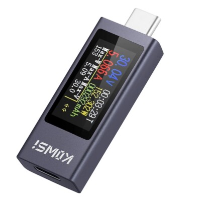 Type-C Digital LCD Current and Voltage Monitor DC 4-30V 0-12A Power Meter Tester