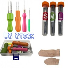 Needles Felting Tools 3types Needle Felting Kit with 3 Size Wooden Handle Holder