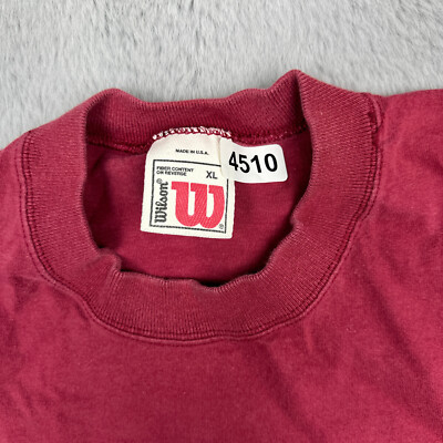 Vintage Wilson Shirt Mens Extra Large Red Athletic Wear Short
