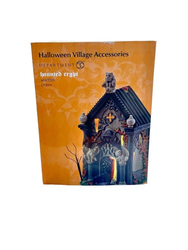 Department 56 Halloween Village Haunted Crypt beleuchtetes Stück Keramik Sammlerstück - Bild 5 von 5