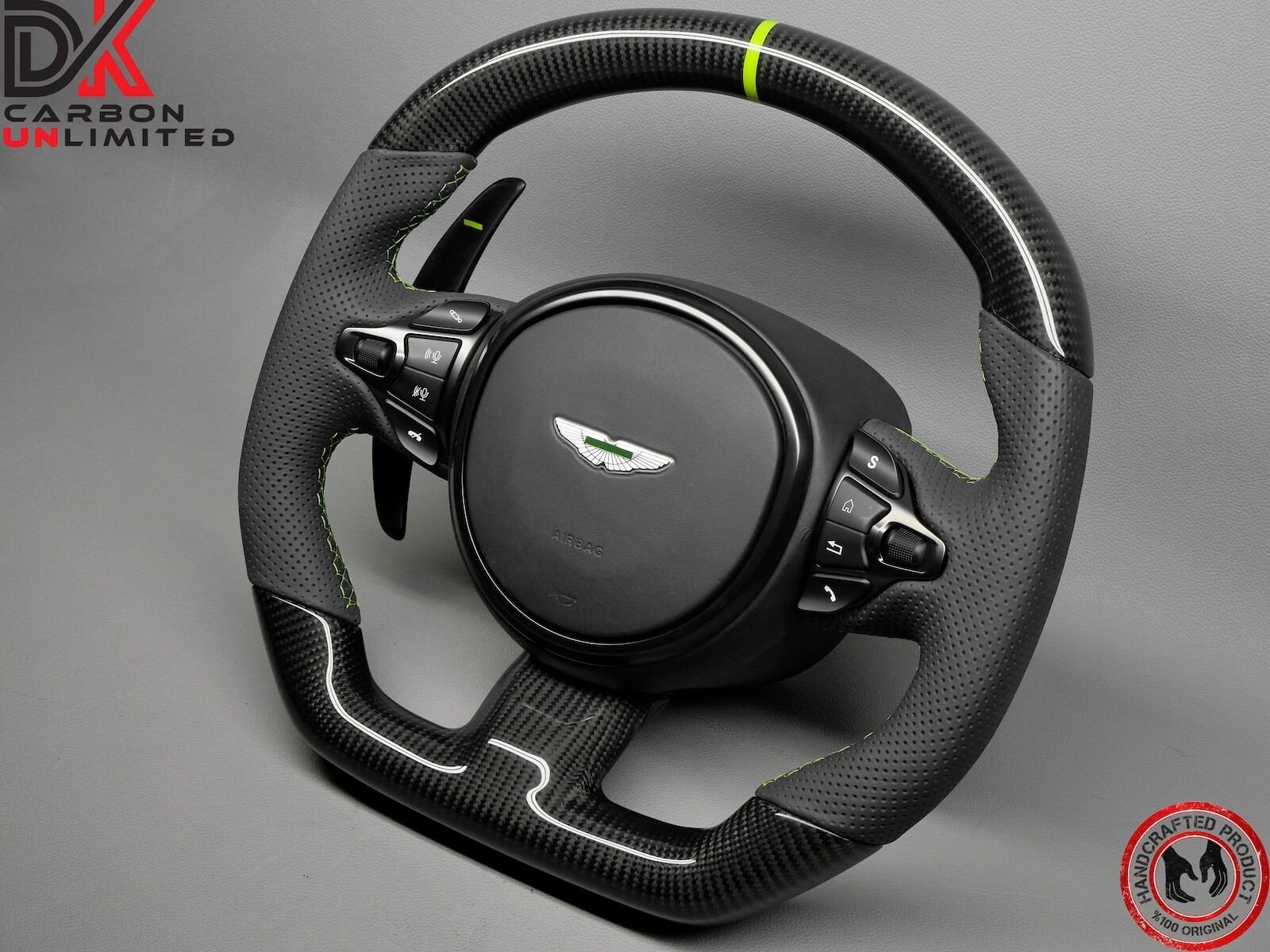 Aston Martin Vantage DB11 DBS Superleggera AMR Green Ring Carbon Steering Wheel