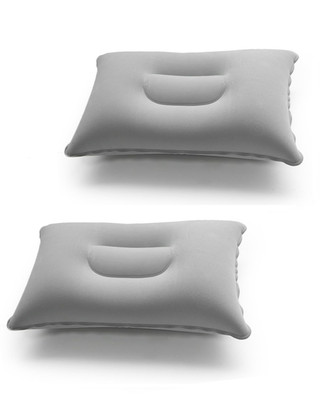 Kissen aufblasbar - 2 pcs 34 * 22CM Aufblasbares kopfkissen, Velour Kissen Campi