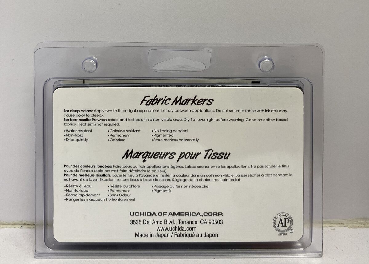 Marvy Uchida Fabric Markers 6pack 520-6A