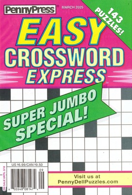 PENNYPRESS MAGAZINE - EASY CROSSWORD EXPRESS - MARCH 2025