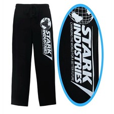 Iron Man Stark Industries Logo Men's Pajama Pants Black