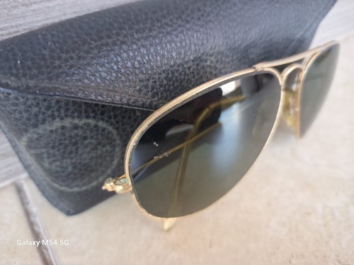 VINTAGE B&L RAY BAN FLIEGER USA GOLD 58 mm - Bild 10 von 14