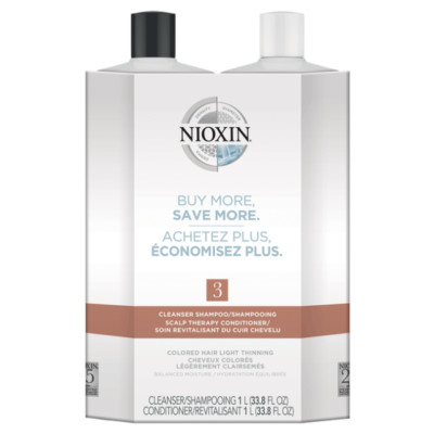 Nioxin System 3 Cleanser Shampoo & Scalp Therapy Conditioner 33.8 Oz Duo PUMP
