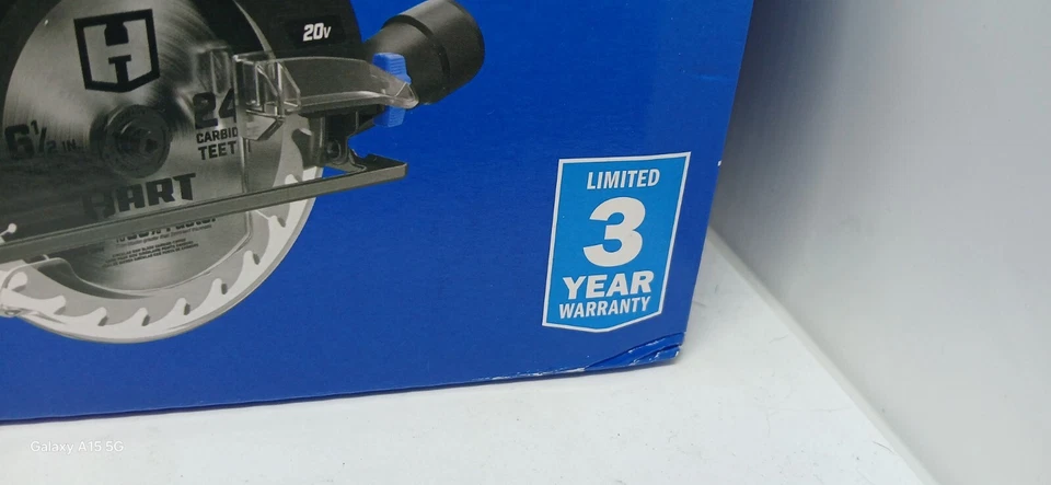 HART 3-Tool Combo Kit 1/2" Drill Driver 6-1/2" Circular Saw LED Light HPCK321B - Image 3 of 4