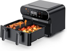 8 in 1 XL Airfryer mit Flex Korb, Trennwand für Dual Cooking, Vorheizen, Air Fry,