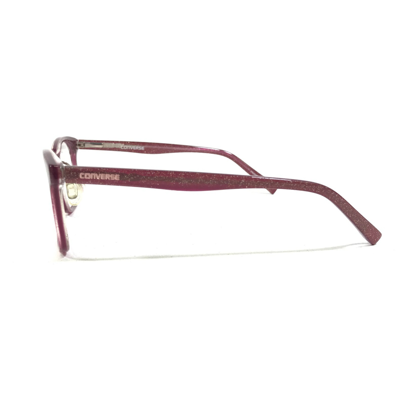 Converse Kids Eyeglasses Frames K402 BURGUNDY Purple Gold Glitter 47-17-130 thumbnail 6