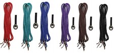 Equitem 8ft Braided Soft Nylon Split Barrel Reins with Leather Loop Bit  Popper