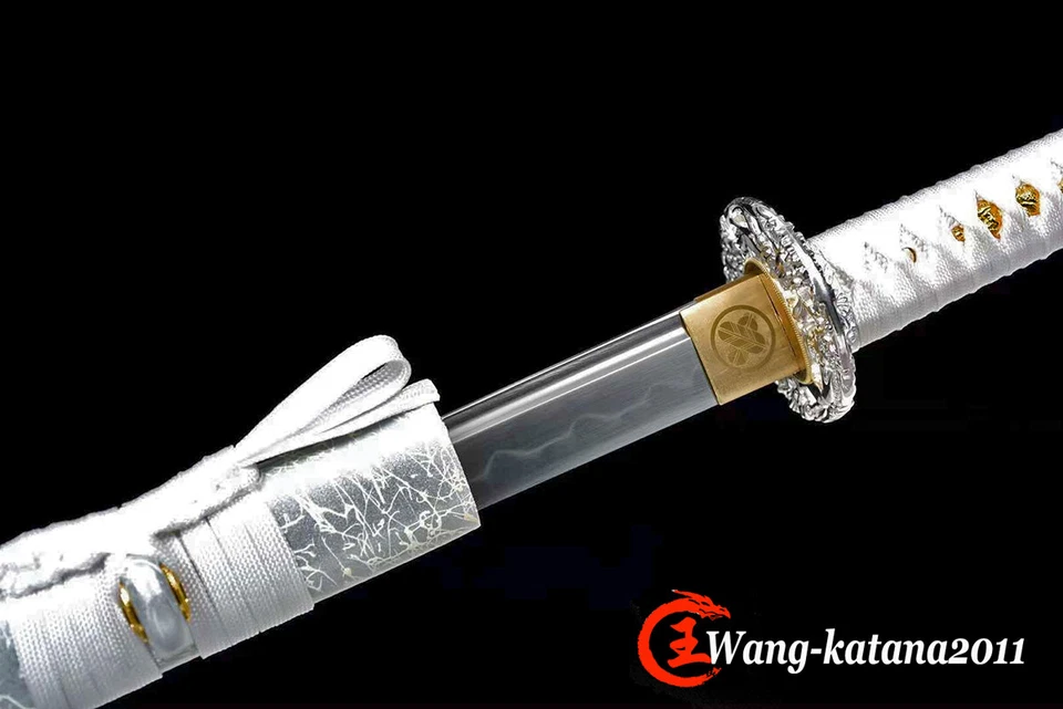 Elegante Espada Ninja Plateada Afilada T10 Arcilla Templada Japonés Samurai Ninjato Foto 4 de 4