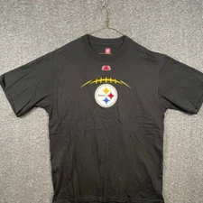 Lot Of 2 VF Imagewear Pittsburgh Steelers Men's Large Black Short Sleeve Tees