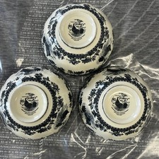 William James Bowl 5.5” Mesa Galería Cerámica Gallo Negro Cereal JUEGO DE 3