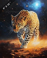 8x10 Matte Print Cosmic Leopard in Nature