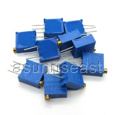 100 x 3296W 3296 Trimmer Potentiometer 200 Ohm Pot Variable Resistor 3296W - 201