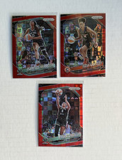 Panini Prizm WNBA Red Prizm Pandora /199 3 Card Lot - Harrison/Hartley/Sabally