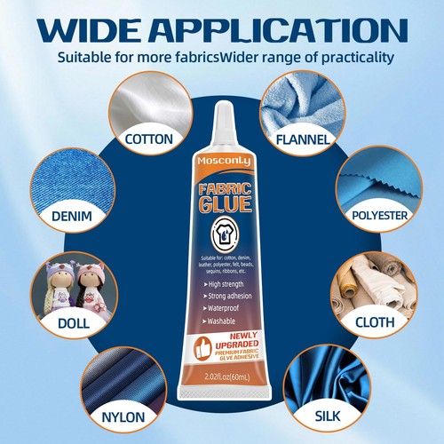 Fabric Glue Permanent, Washable Clothing Glue for All Fabrics, Waterproof Adh... - Picture 2 of 6