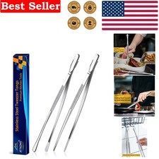 Extra-Long 12-Inch Cooking Tweezers - Safe, Lightweight  Dishwasher Safe