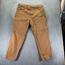 Carhartt Pant Men's 40x31 Brown Carpenter Straight Relaxed Fit Utility Workwear