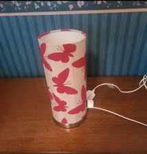 Table Light Side Light Lovley Butterfly Design with Silver Trim.