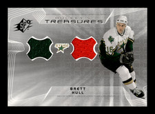 2001-02 SPX Hockey's Treasures # HT-HU Brett Hull Jersey Card DALLAS STARS