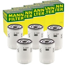 5x MANN-FILTER W 7034 ÖLFILTER MIT EINEM RÜCKLAUFSPERRVENTIL ANSCHRAUBFILTER