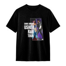 Vintage Chris Brown Usher R B Tour T-Shirt 90s Hip Hop R B Music Fan