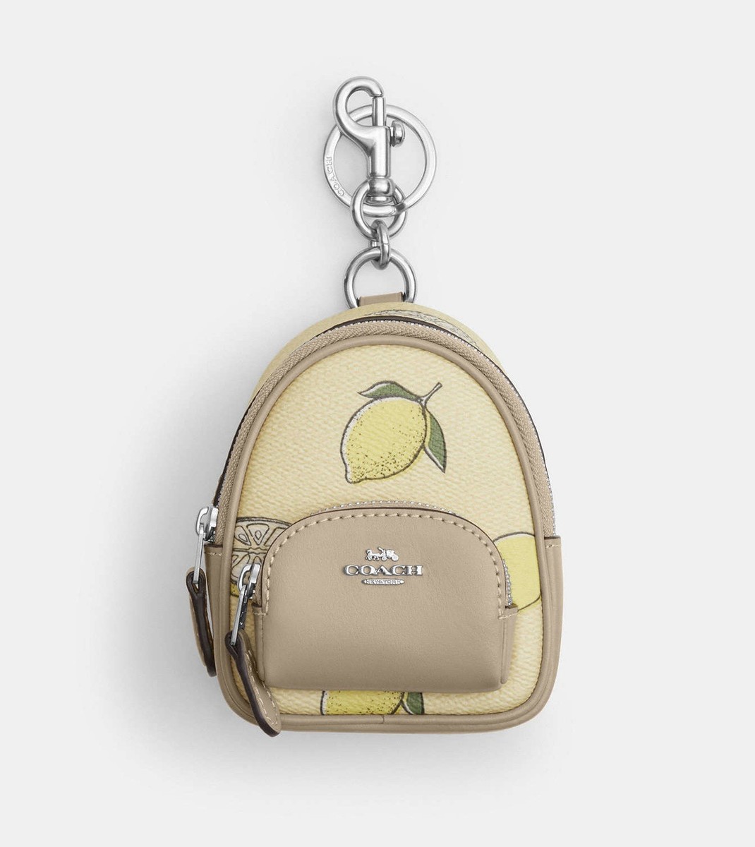 Coach Mini Court Backpack Bag Charm with Lemon Print CAP03  display picture 3