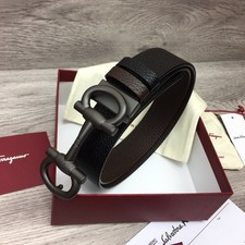 Salvatore Ferragamo Gancini Men's Reversible Leather Belt
